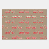 Rustic Kraft North Pole Speciale levering Naam toe Inpakpapier Vel (Voorkant)