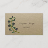 Rustic, Kraft, Olijfbijkantoor Visitekaartje (Voorkant)