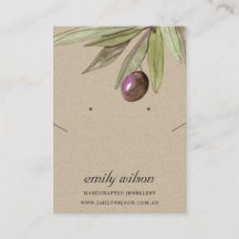 RUSTIC KRAFT OLIVE FAUNA EARRING KETTING DISPLAY