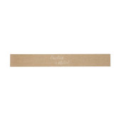 Rustic Kraft Onderschrift Uitnodigingen Wikkel (Vlak)