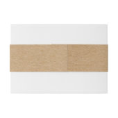 Rustic Kraft Onderschrift Uitnodigingen Wikkel (Achterkant Voorbeeld)