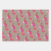 Rustic Kraft Onderwater Kleurrijke Zeeen Paarden Inpakpapier Vel (Voorkant)