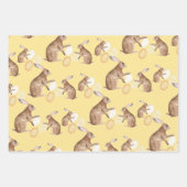 Rustic Kraft Paashaas Delen Paaseieren Hunt Inpakpapier Vel (Voorkant 3)