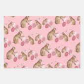 Rustic Kraft Paashaas Delen Paaseieren Hunt Inpakpapier Vel (Voorkant 2)