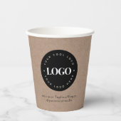 Rustic Kraft Pape, rondom Circle Custom Company Lo Papieren Bekers (Voorkant)