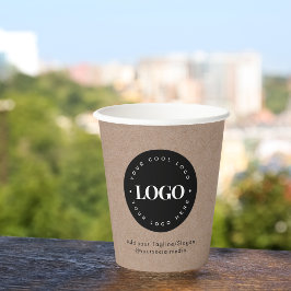 Rustic Kraft Pape, rondom Circle Custom Company Lo Papieren Bekers