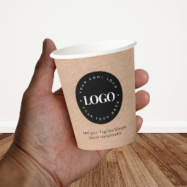 Rustic Kraft Pape, rondom Circle Custom Company Lo Papieren Bekers