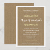 Rustic Kraft Paper | BABY SHOWER Kaart (Voorkant / Achterkant)