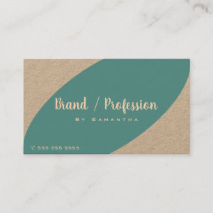 Rustic Kraft Paper  Blauwgroen Brown Professional Visitekaartje