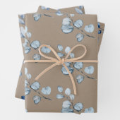 Rustic Kraft Paper Blue Eucalyptus Sprigs (In situ)