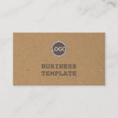 Rustic Kraft Paper  Brown Classic met Logo Visitekaartje (Voorkant)