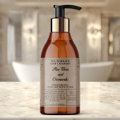 Rustic kraft paper cosmetics bottle label 