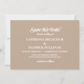 Rustic Kraft Paper Four Photo Collage Lijst Save The Date (Achterkant)