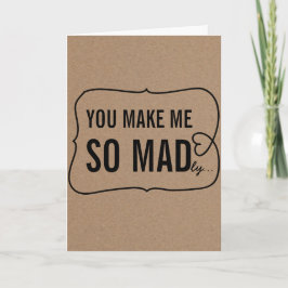 Rustic Kraft Paper Funny Valentijnsdag Feestdagen Kaart