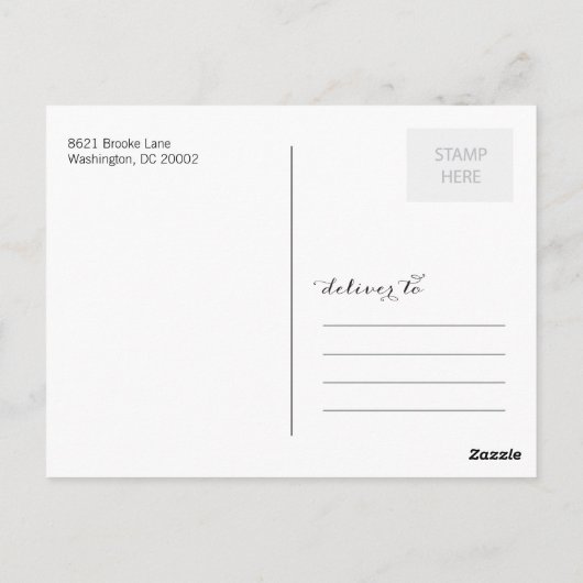 Rustic Kraft Paper Hartelijk dank Briefkaart (Achterkant)