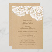 Rustic Kraft Paper Hydrangeas Vrijgezellenfeest Kaart (Voorkant / Achterkant)