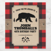 Rustic Kraft Paper Kijk Buffalo met Beer Wijn Etiket (Enkel label)