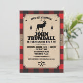 Rustic Kraft Paper Kijk Buffalo met Elk Kaart (Staand voorkant)