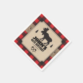 Rustic Kraft Paper Kijk Buffalo met Moose Servet (Hoek)