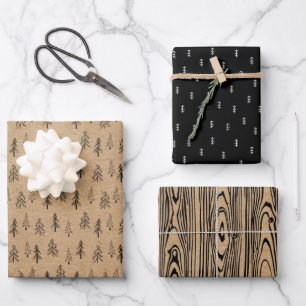 Rustic Kraft Paper   Minimale kerstboomschets