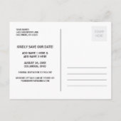 Rustic Kraft Paper Photo Save the Date Aankondigingskaart (Achterkant)