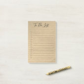 Rustic Kraft Paper-script om Post-it-notities te m Post-it® Notes (Op bureau)