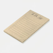 Rustic Kraft Paper-script om Post-it-notities te m Post-it® Notes (Schuin)
