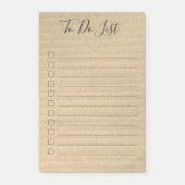 Rustic Kraft Paper-script om Post-it-notities te m Post-it® Notes (Voorkant)