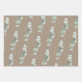 Rustic Kraft Paper Silver Blue Eucalyptus Sprigs (Voorkant 3)