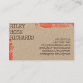 Rustic Kraft Paper  stijl Homemade Crafts Visitekaartje (Achterkant)