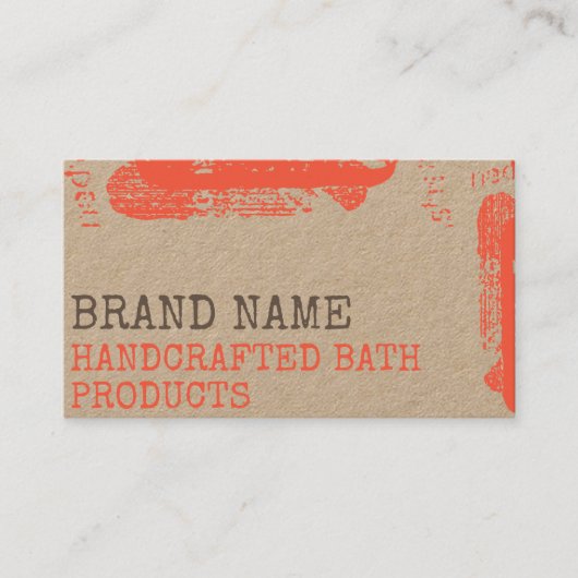 Rustic Kraft Paper  stijl Homemade Crafts Visitekaartje (Voorkant)