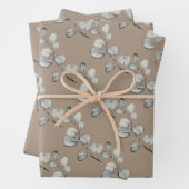 Rustic Kraft Paper Vervaagd Groene Eucalyptus Spri (In situ)