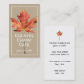 Rustic Kraft Paper Waterverf Sunflower Leaf Visitekaartje (Voorkant / Achterkant)