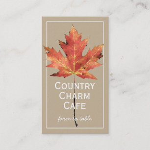 Rustic Kraft Paper Waterverf Sunflower Leaf Visitekaartje