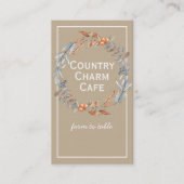 Rustic Kraft Paper Waterverf Wreater Visitekaartje (Voorkant)