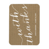 Rustic Kraft Paper Wedding Favor Magneet (Verticaal)