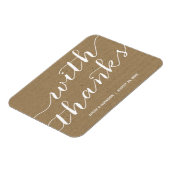 Rustic Kraft Paper Wedding Favor Magneet (Linkerzijde)