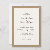 Rustic Kraft Paper Wedding Invitations Kaart (Voorkant)