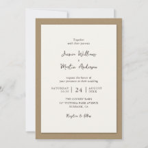 Rustic Kraft Paper Wedding Invitations