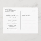 Rustic Kraft Paper Wedding Save the Date Aankondigingskaart (Achterkant)