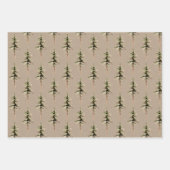 Rustic Kraft Paper Winter Woodland SpruceTrees 3 (Voorkant)