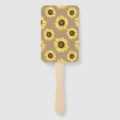 Rustic Kraft Paper - Zonnebloemen op Mason Jar Wed Handwaaier (Achterkant)