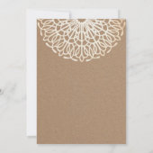 Rustic Kraft Papier Onderlegger Save The Date Typo Kaart (Achterkant)