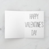 Rustic Kraft Papier Schattige Hart Valentijnsdag Feestdagen Kaart (Binnen)