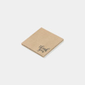 Rustic Kraft Papier Stijl Dank Je Post-it® Notes (Schuin)
