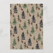 Rustic Kraft Papier Winter Woud Dinner Menu (Achterkant)