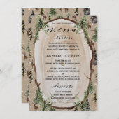 Rustic Kraft Papier Winter Woud Dinner Menu (Voorkant / Achterkant)