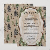 Rustic Kraft Papier Winter Woudland Dinermenu Menu (Voorkant / Achterkant)