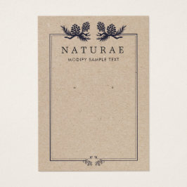Rustic Kraft Pine Cones die juwelen vertonen Visitekaartje