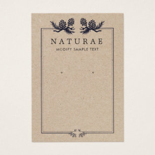 Rustic Kraft Pine Cones die juwelen vertonen Visitekaartje